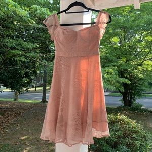 Nordstrom ASTR Blush Lace Dress
